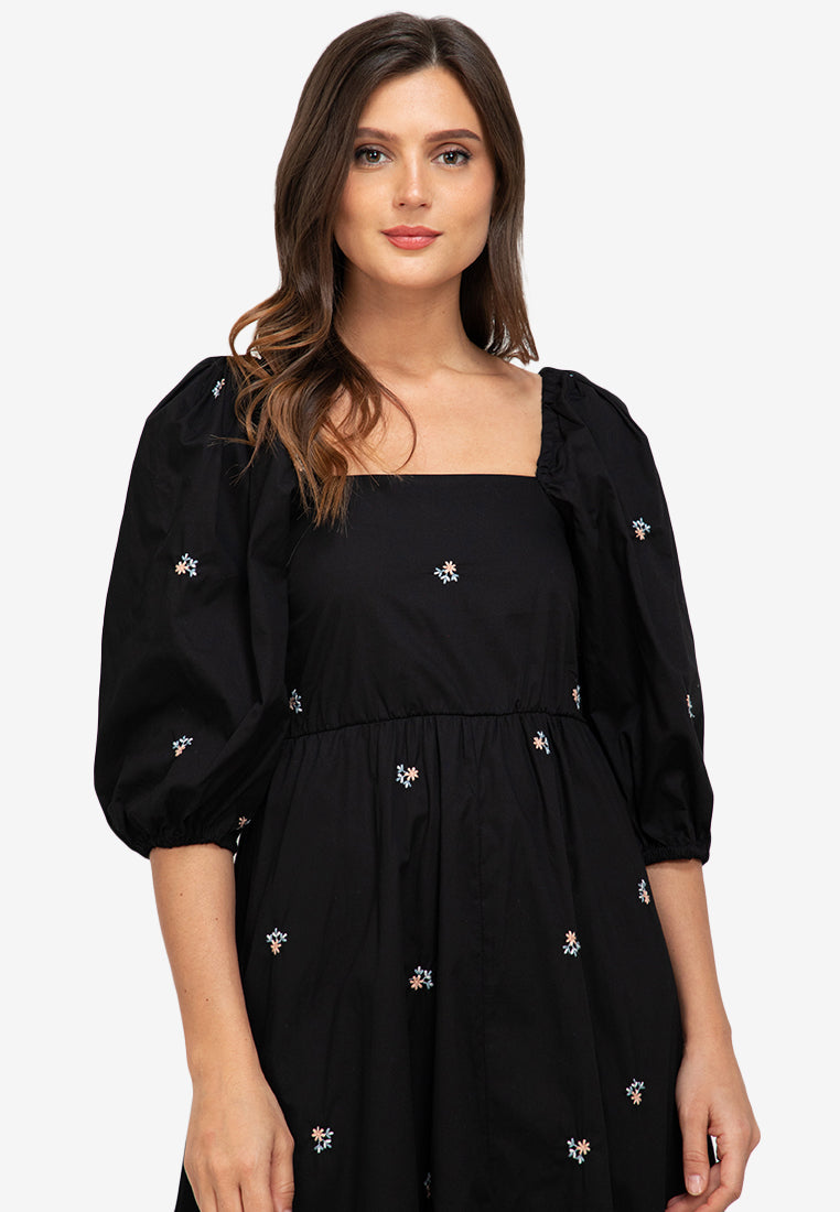 Eira Floral Embroidered Dress