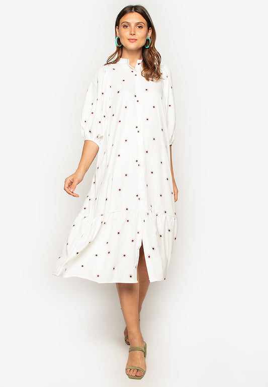 Evelyn Dotted Print Dress