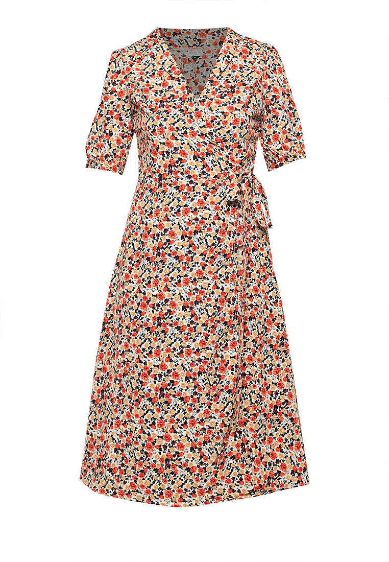 Savannah Floral Wrap Dress